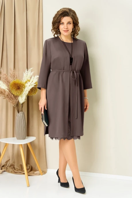 Костюм с платьем VOLNA 1459 светлый_шоколад #1