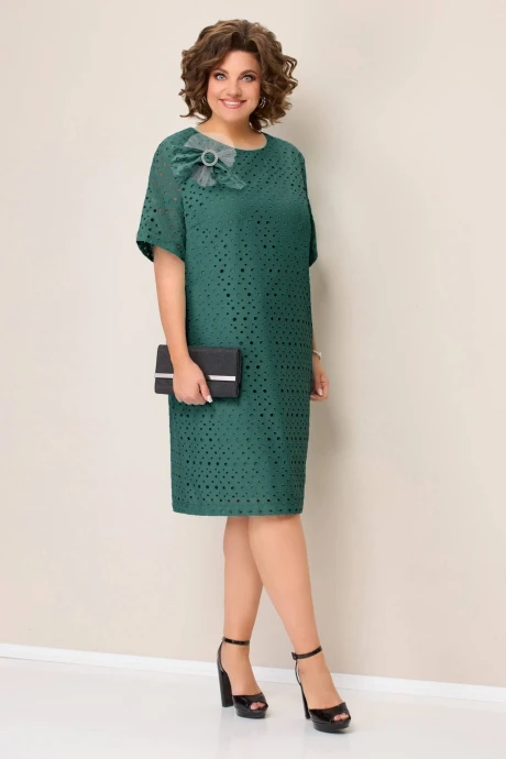 Платье VOLNA 1354 бутылочно-зеленый #1