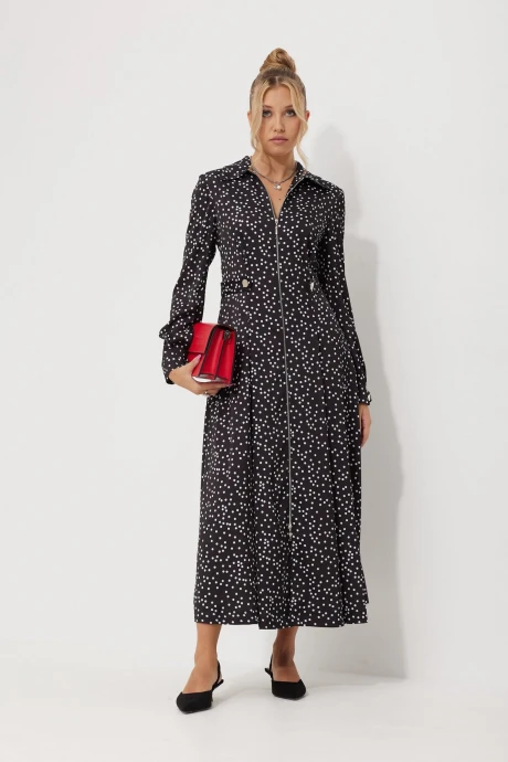 Платье AMUARt 1015-1 черно-белый_горох #1