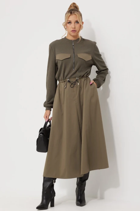 Сарафан AMUARt 1018 хаки #1