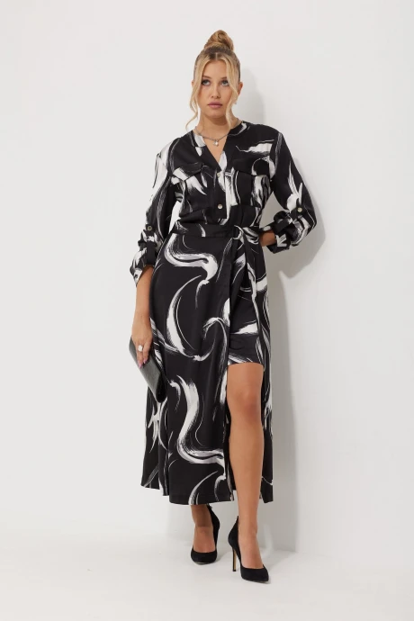 Платье AMUARt 1019-1 черно-белый #1
