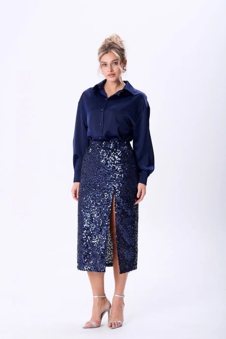 Юбочный костюм AMUARt 1093.1 синий #1