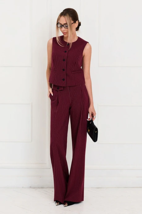 Брючный костюм Golden Valley 6699 бордовый #1