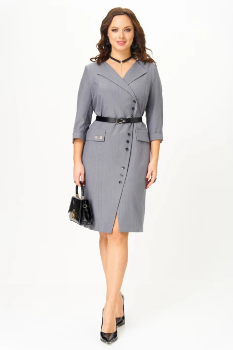 Платье *Распродажа Твой Имидж 2328 серый_в_полоску #1