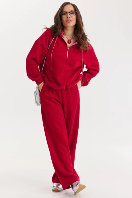 Брючный костюм Магия Моды 2686 красный двойка #1
