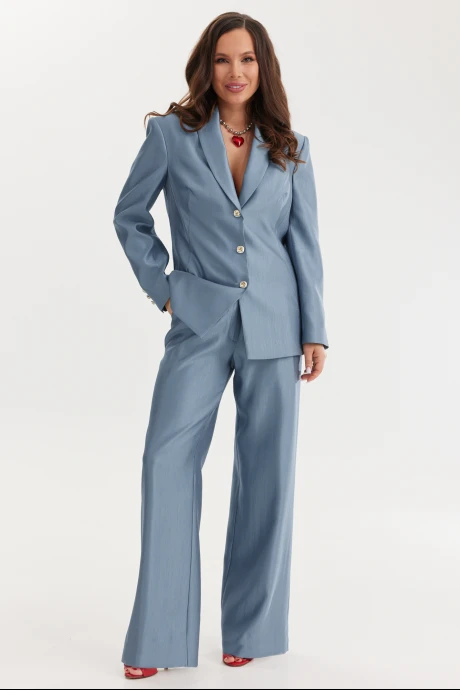 Брючный костюм Магия Моды 2659 сине-голубой двойка #1