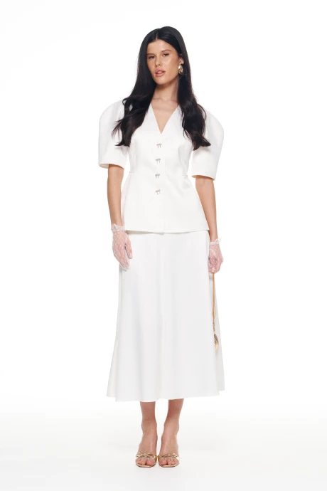 Юбочный костюм KaVaRi 8056.1 белый #1