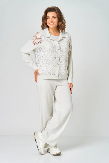 Брючный костюм Svetlana-Style 5033 зелено-бежевый #1