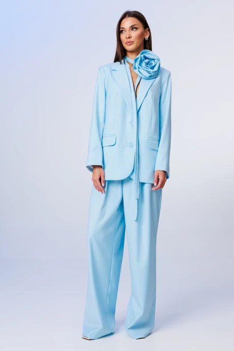 Брючный костюм Ларс Стиль 1199/1 голубой двойка #1
