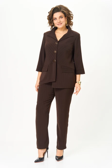 Брючный костюм *Распродажа Anastasia Mak 1311 коричневый двойка #1