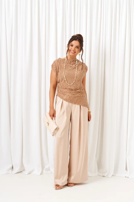 Брючный костюм Beautiful&Free 6432 бежевый двойка #1