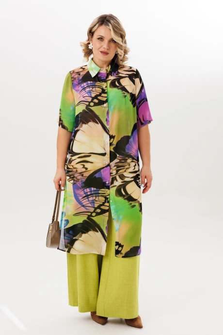 Брючный костюм Anastasia 1334 лайм двойка #1