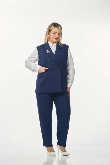 Брючный костюм OVERYOU М241 Синий двойка #1