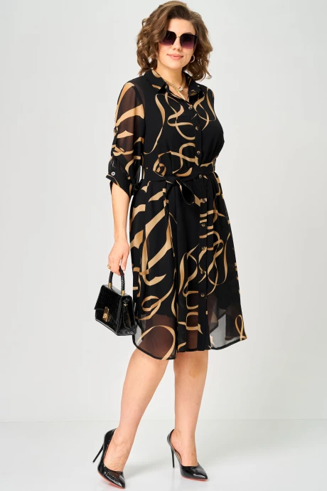 Платье EVA GRANT 7046 принт_ленты #1