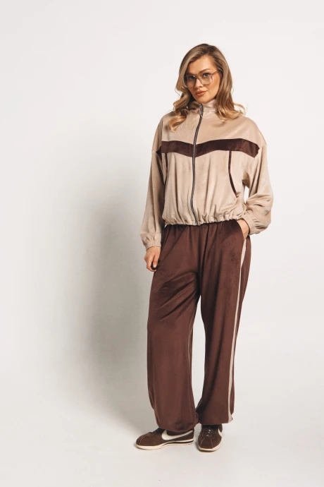 Спортивный костюм Verita 2449 молочный+шоколад двойка #1