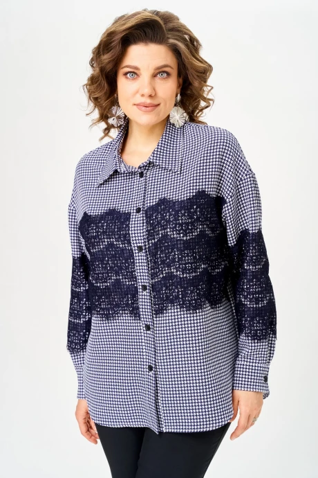 Рубашка Svetlana-Style 5032 синий +узор #1