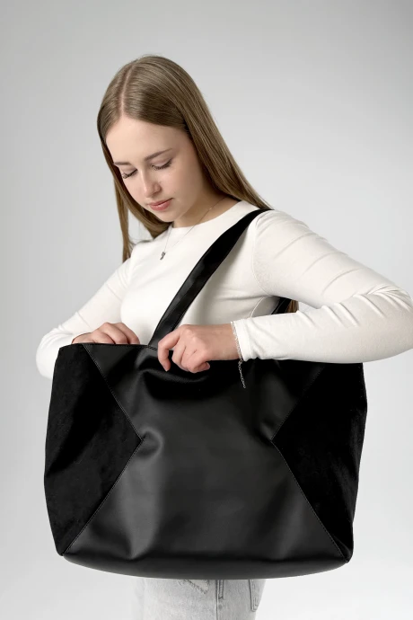 Сумка MT.Style 4816131717474 MALTA2black-velour_черный_экокожа + велюр #1