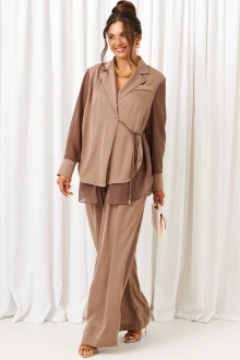 Брючный костюм Beautiful&Free 6428 какао двойка