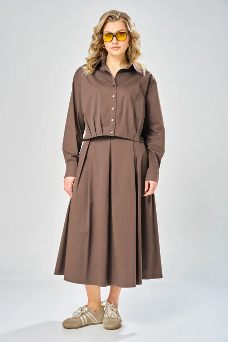 Юбочный костюм ARTELLA А-1010 молочный_шоколад #1