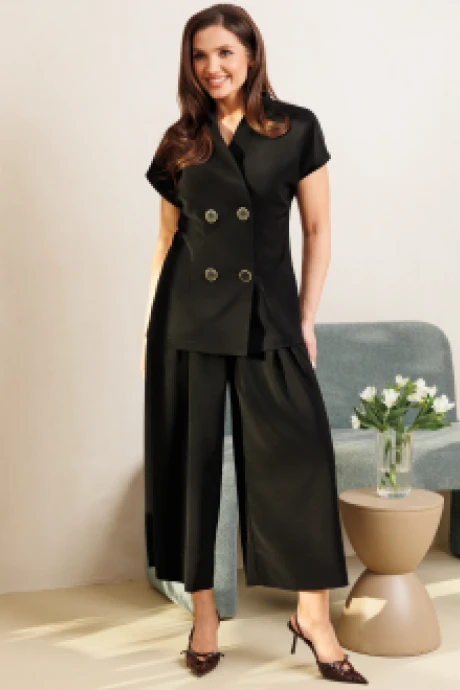 Брючный костюм Anastasia 1340 черный двойка #1