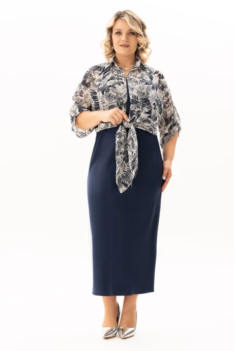 Юбочный костюм Algranda 4078-C Синий двойка #1