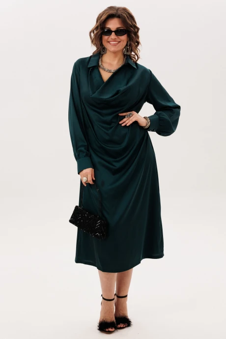 Платье Anelli 1832 глубоководный зеленый #1