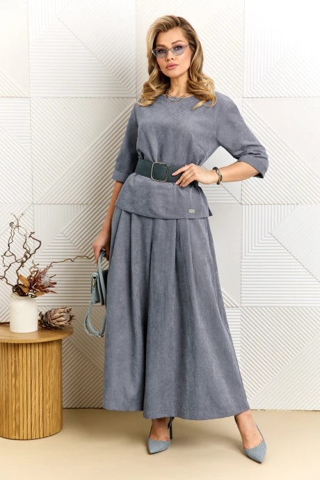 Брючный костюм AGATTI 5899 Серо-синий #1