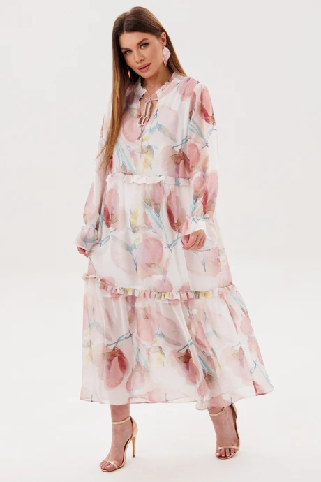 Платье AmberaStyle 1130-3 цветы #1