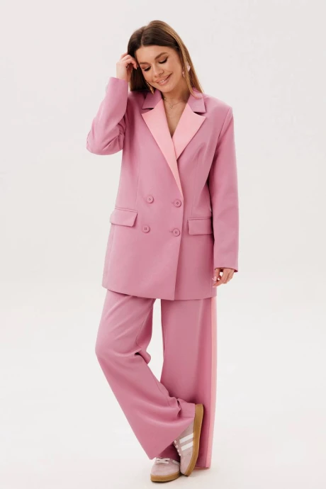 Брючный костюм AmberaStyle 2153 Пудро-розовый двойка #1