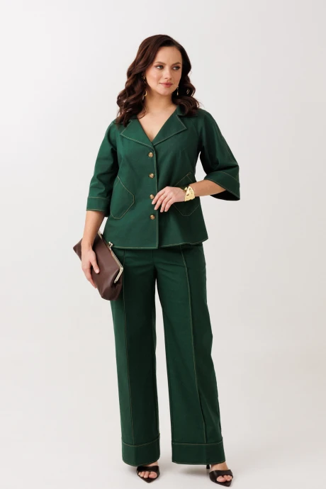 Брючный костюм Мублиз 329 изумруд #1