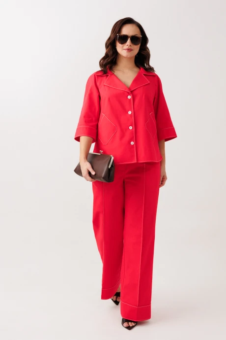 Брючный костюм Мублиз 329 красный #1
