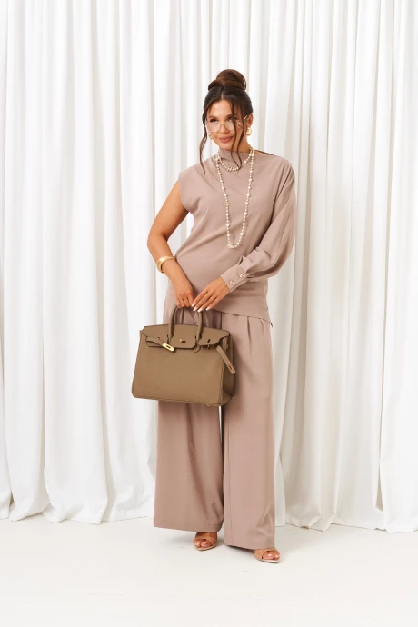 Брючный костюм Beautiful&Free 6437 Капучино двойка #1