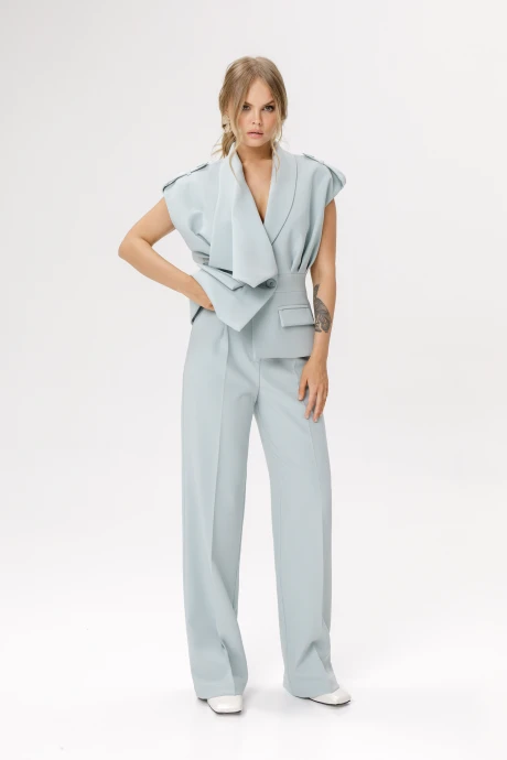 Брюки PiRS 5825 серо-мятный #1