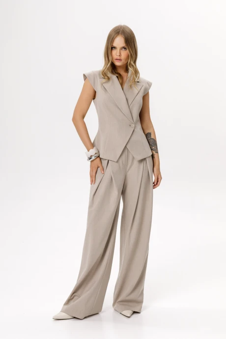 Брючный костюм PiRS 6542 бежевый двойка #1