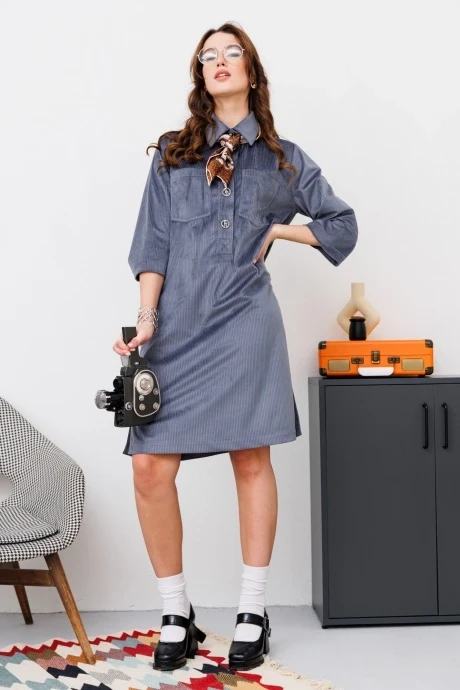 Платье *Распродажа NikVa 451-2 графит #1