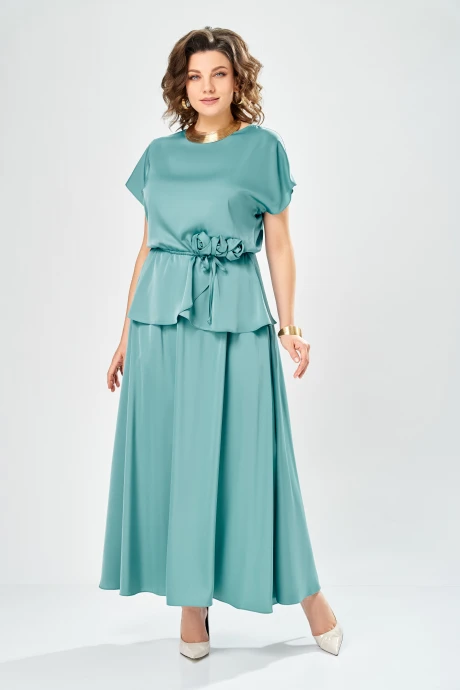 Юбочный костюм Ольга Стиль 1010 ментол двойка #1