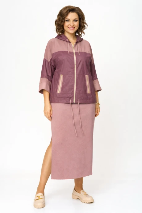 Брючный костюм Anastasia 1224 пыльная роза двойка #1