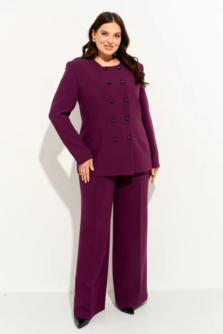 Брючный костюм Ива 1850 винный двойка #1