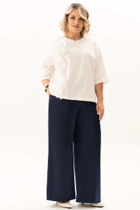 Брючный костюм Algranda 4141 Синий, Молочный двойка #1