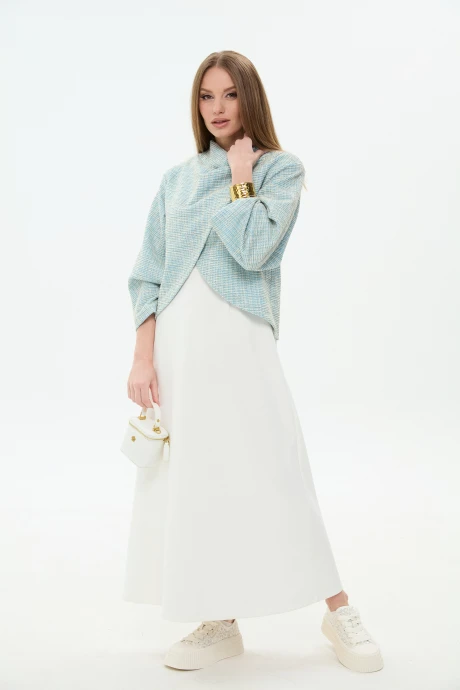 Костюм с платьем NikVa 1035-1 небесный_и_молоко двойка #1