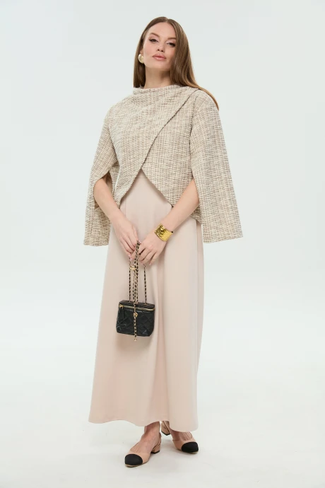 Костюм с платьем NikVa 1035-4 песочный_и_капучино двойка #1