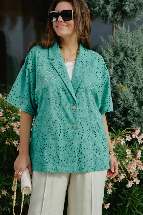 Жакет (пиджак) Vittoria Queen 28763ж бирюзовый #1