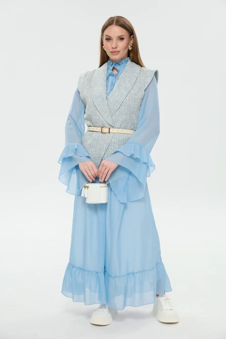 Костюм с платьем NikVa 1039-1 небесный двойка #1