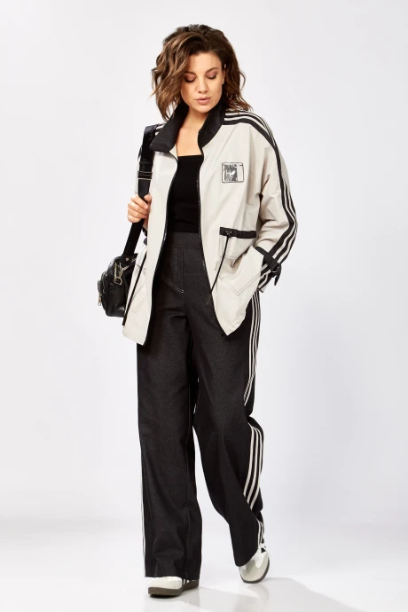 Брючный костюм Lady Secret 25228 платиновый-черный двойка #1