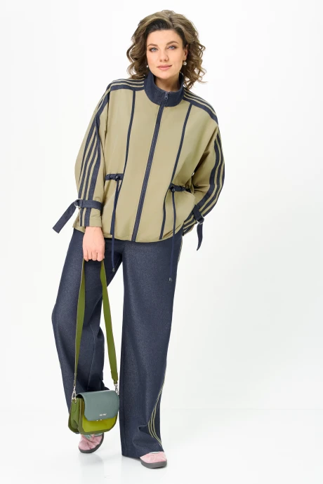 Брючный костюм Lady Secret 25228 хаки-синий двойка #1