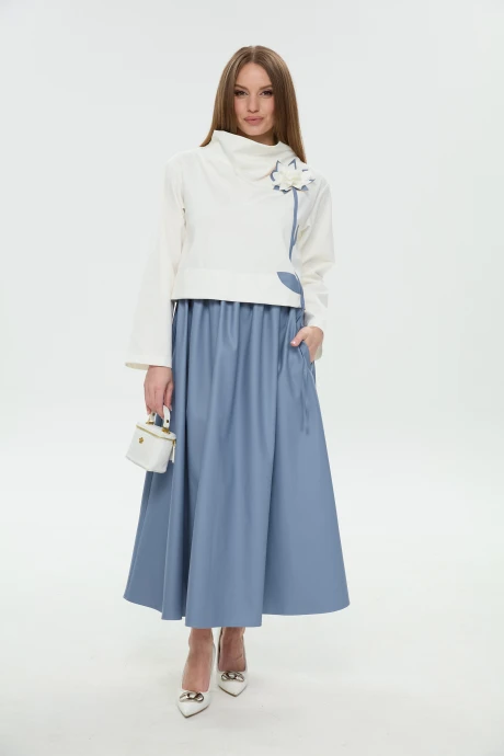 Платье NikVa 924-14 молоко_и_голубой #1