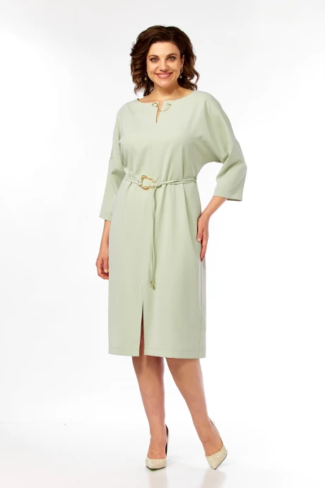Костюм с платьем Ольга Стиль 1016 светло-зеленый #1