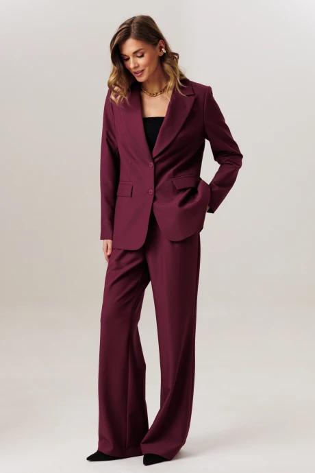 Брючный костюм Ларс Стиль 1197/2 марсала двойка #1