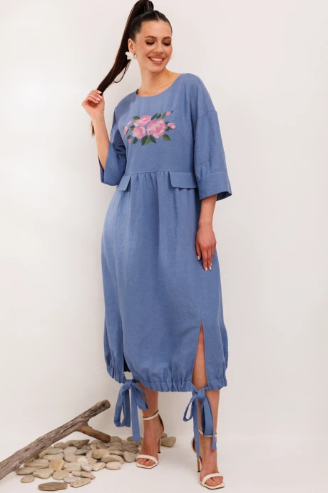 Платье Галеан-стиль 1003 синий #1