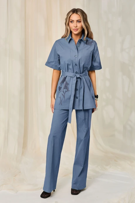Брючный костюм Golden Valley 6704 голубой двойка #1